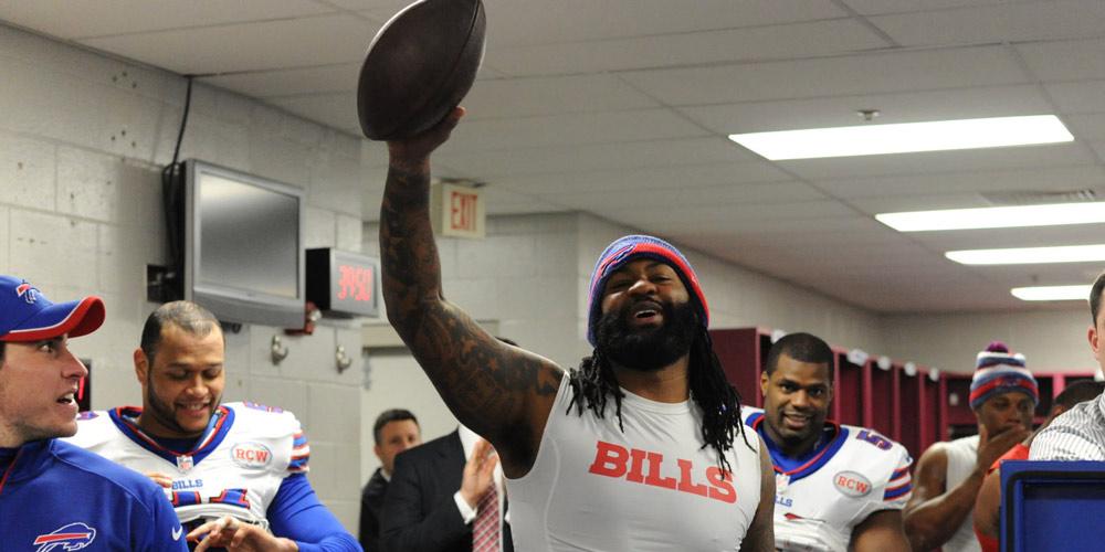 BuffaloBills's tweet photo. Brandon Spikes on #Buffalo: "This is the happiest I’ve been in the NFL" http://t.co/rLQSGYyOUa http://t.co/289Csjaero