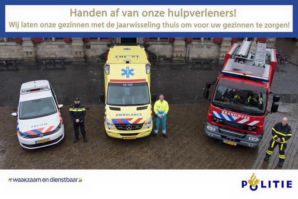 Wij doen een stap naar voren als anderen terugstappen, daarom: handen af van hulpverleners!