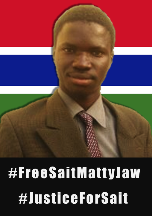 OtimMichael's tweet photo. Gambia Arrests Student Leader Sait Matty Jaw 
http://t.co/XeQJB8GH5W via @amnesty @JusticeForSait #FreeSaitMattyJaw http://t.co/uHcFwbtVry