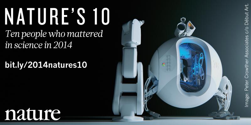 Nature's tweet photo. The 10 people who mattered in #science in 2014 http://t.co/H9ljoswaim http://t.co/0IcAyjsSbw
