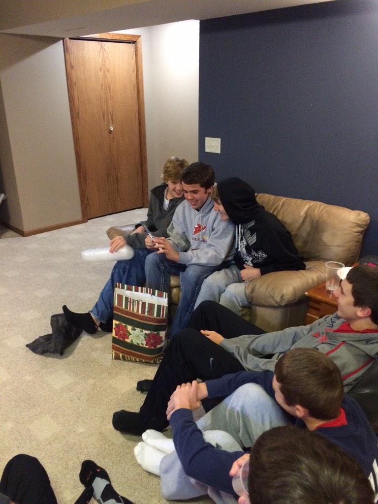 CoachDeason's tweet photo. @cade_wilson24 opening his Incredible Hulk movie from @nmcarlin13 http://t.co/DesvrPdHb2