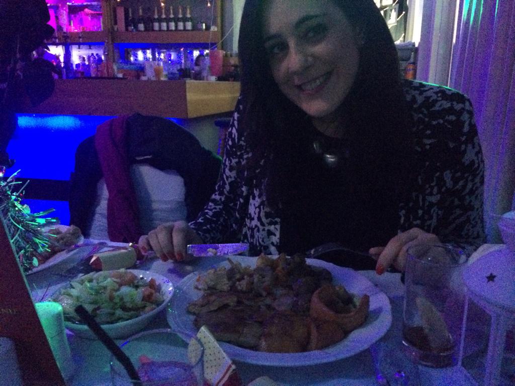 Emina_ibrahim's tweet photo. #tvine @perayahmet only a Cypriot Christmas dinner would include a bowl of salad - Xmas #cypriotstyle @Jansev http://t.co/OCVAGf34UY
