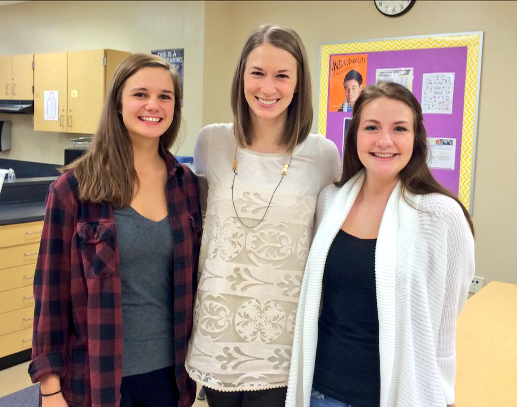So proud of these two young ladies. Thank you for speaking to my students on Friday-it was great to see you both!