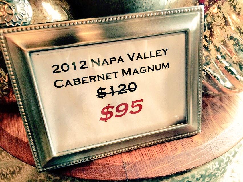 Pine Ridge 2012 Cabernet Magnun Sale: $95- perfect for your holiday event! @pineridgewine #holidaygifts2014