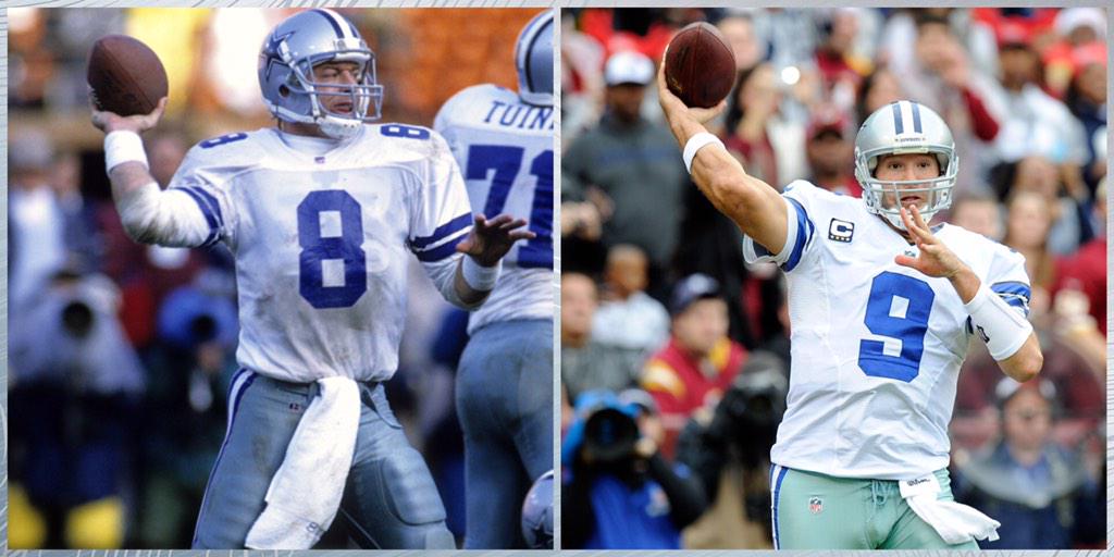 SportsCenter's tweet photo. Tony Romo just passed Troy Aikman as the all-time passing yards leader in Cowboys history. http://t.co/3bKOlQJUxh