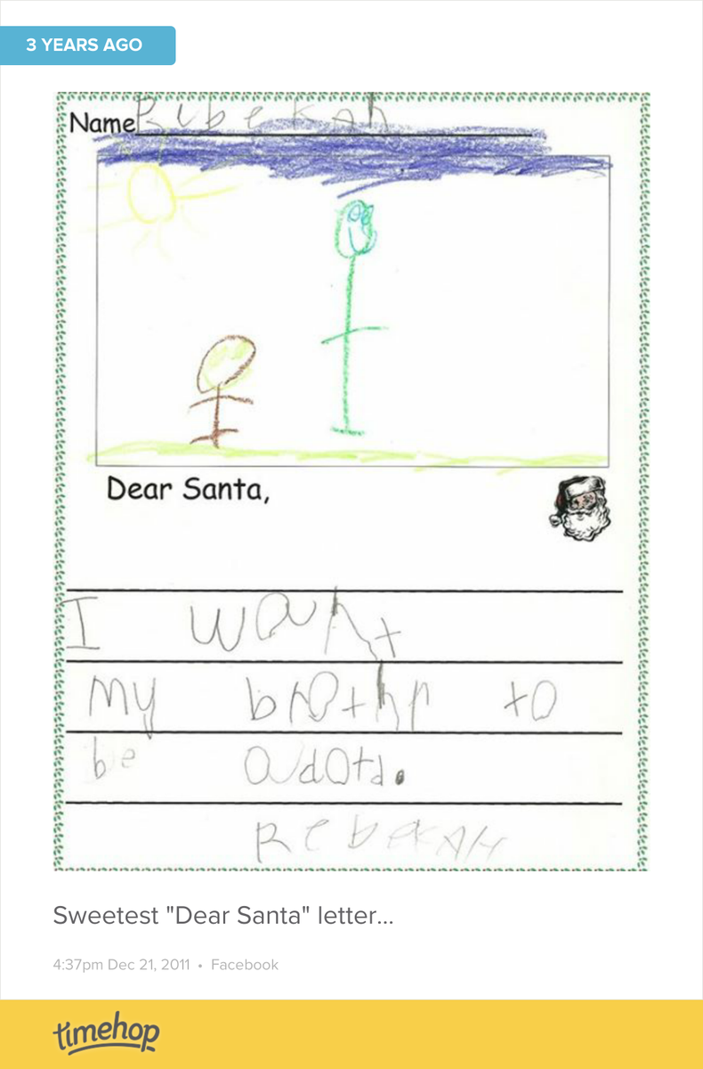 mancheea's tweet image. Rebekah&apos;s letter to Santa 3 years ago...
😅 timehop.com/c/fup:29174483…