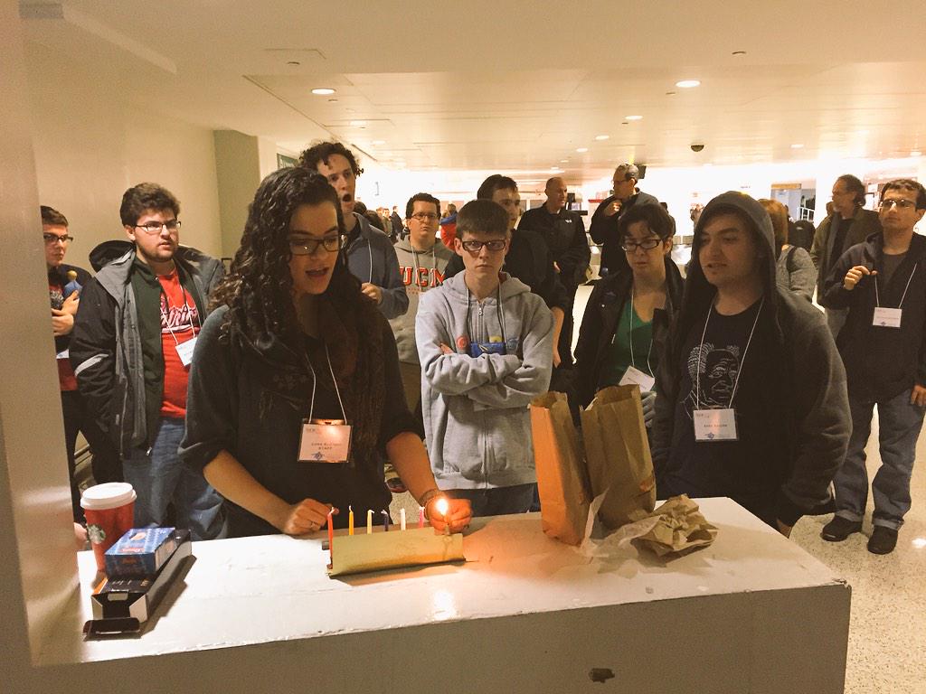 Daniel_O314's tweet photo. We're through security, having lit candles for the sixth night of Hanukkah all together #bus230 #shorashim http://t.co/vNyYmuOF0y