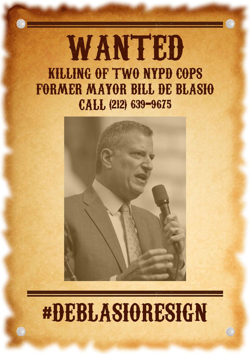 deblasioresign's tweet image. #wantedformurder #BilldeBlasio #NYPDLivesMatter #DeBlasioResign 
This incompetent mayor needs to resign!!