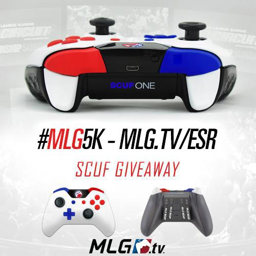 MLG's tweet image. Win a @ScufGaming controller! RT &amp;amp; tell us who will win tonight&apos;s 5K in the MLG.tv/ESR_ chat using #MLG5K