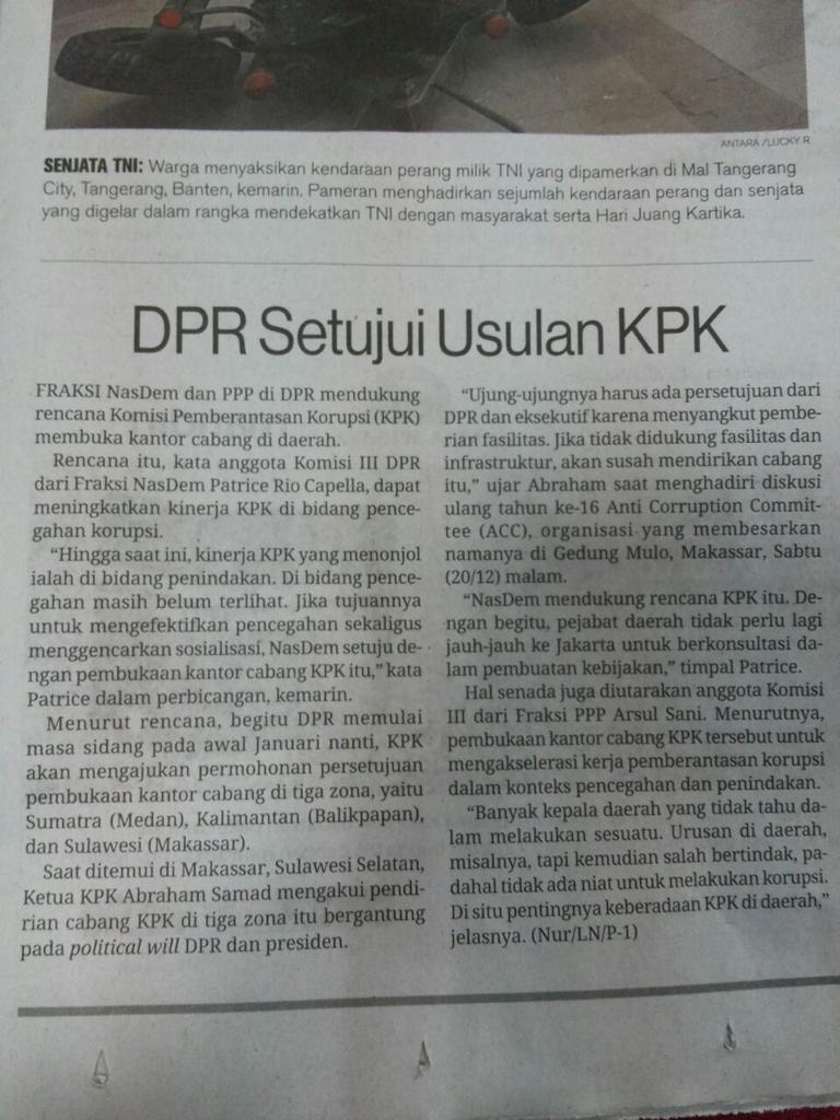 Patrice Rio Capella , Komisi lll :