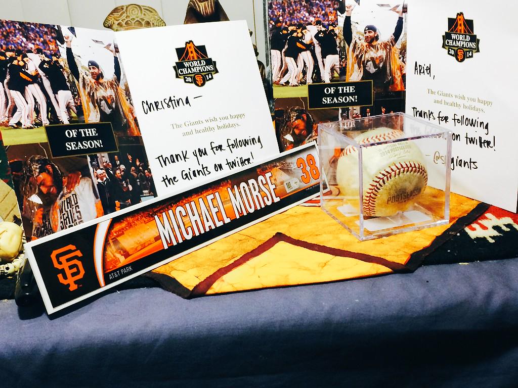 Ariel_Aliciana's tweet photo. What a Christmas gift!!!! THANK YOU Thank You THANK YOU @SFGiants #12DaysofSFG http://t.co/81TKlNjLgf