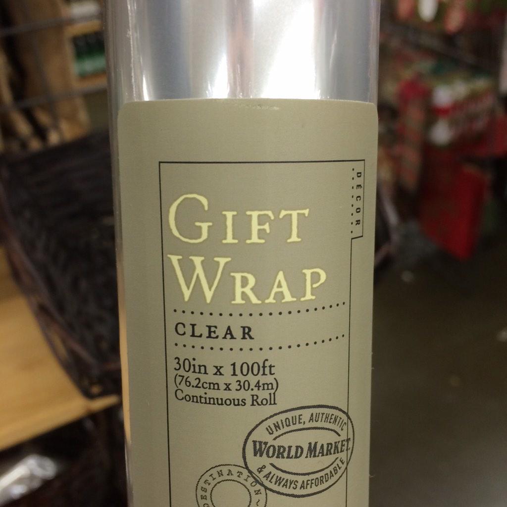 DillonKarst's tweet photo. I've never understood clear gift wrap. Maybe it's just me. http://t.co/vvNHQc12Nk