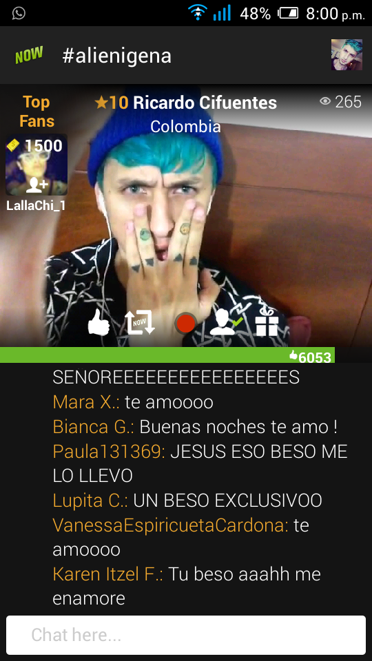 SamyViP_'s tweet photo. @RcrdoCifuentes. Te amo aunque no me mandaste un saludo :( #alienigena. http://t.co/8l2Ac4Gzux