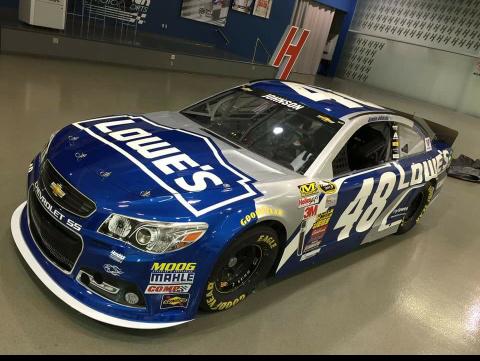 The new paint scheme of @JimmieJohnson  for the 2015 #Sprintcup
#HendrickMotorsport
#Se7ven
#48ILoveYou