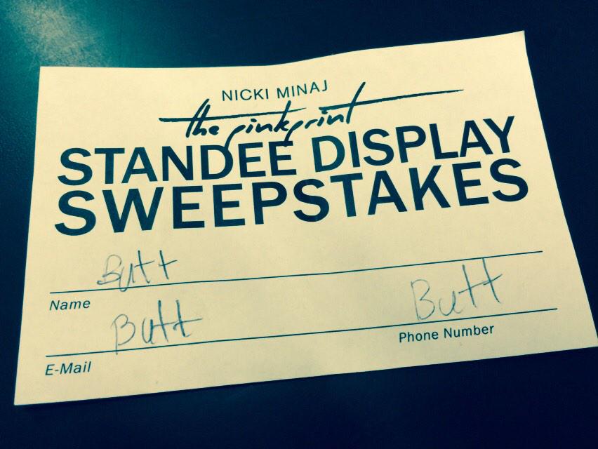 CDtrader's tweet image. Well done, sir.  Best entry thus far @NICKIMINAJ #Butt #PinkPrint