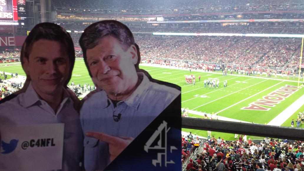 AlexTheDeeJay's tweet photo. @NatCoombs &amp; @Carlsonsports A slightly better photo of you guys from here at the University of Phoenix Stadium! http://t.co/GzUlJXI8mI
