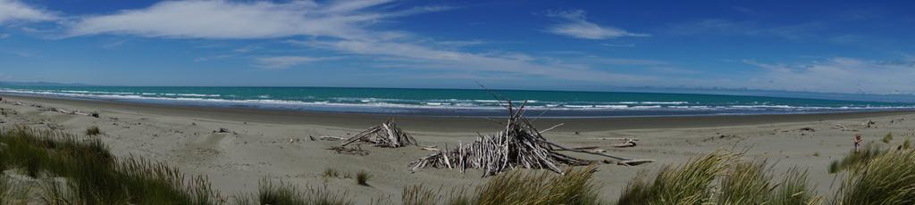 Kaiapoi Beach.  Suns out but bit windy.