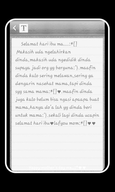 Happy mother's day buat mama tersayang:*({})<3