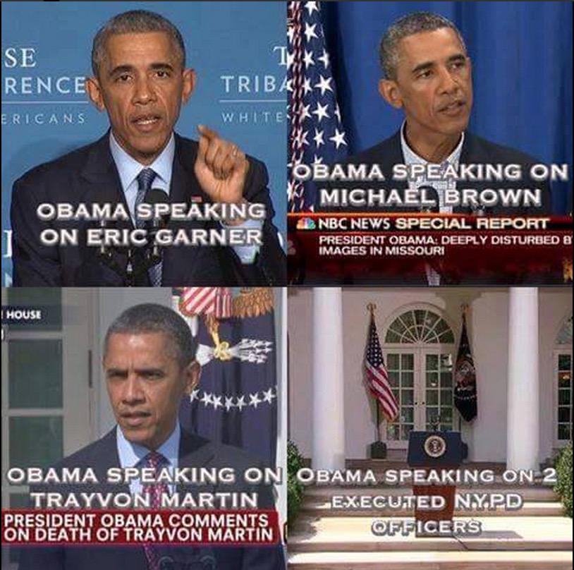 YoungCons's tweet photo. No press conferences called for the killed police officers, of course. #SilenceIsDeafening http://t.co/PJd3Bd4Zdg