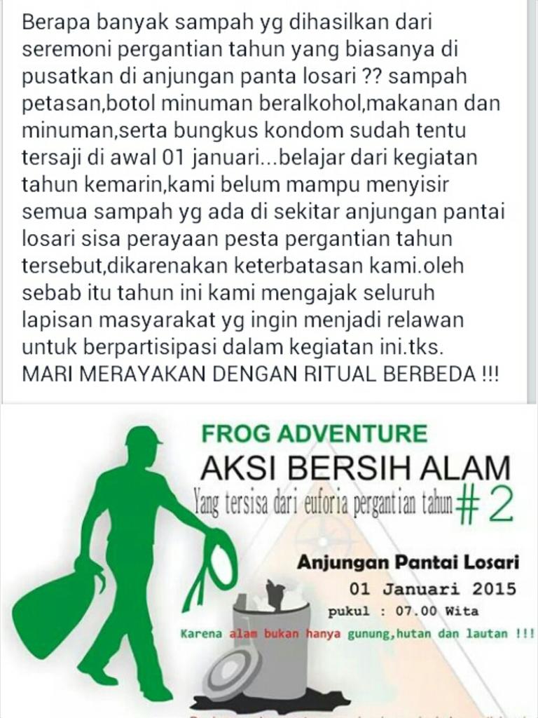 FrogAdventure's tweet photo. Mari Berpartisipasi bersama - sama...KAWAN!!! http://t.co/Rsw96RIE5o