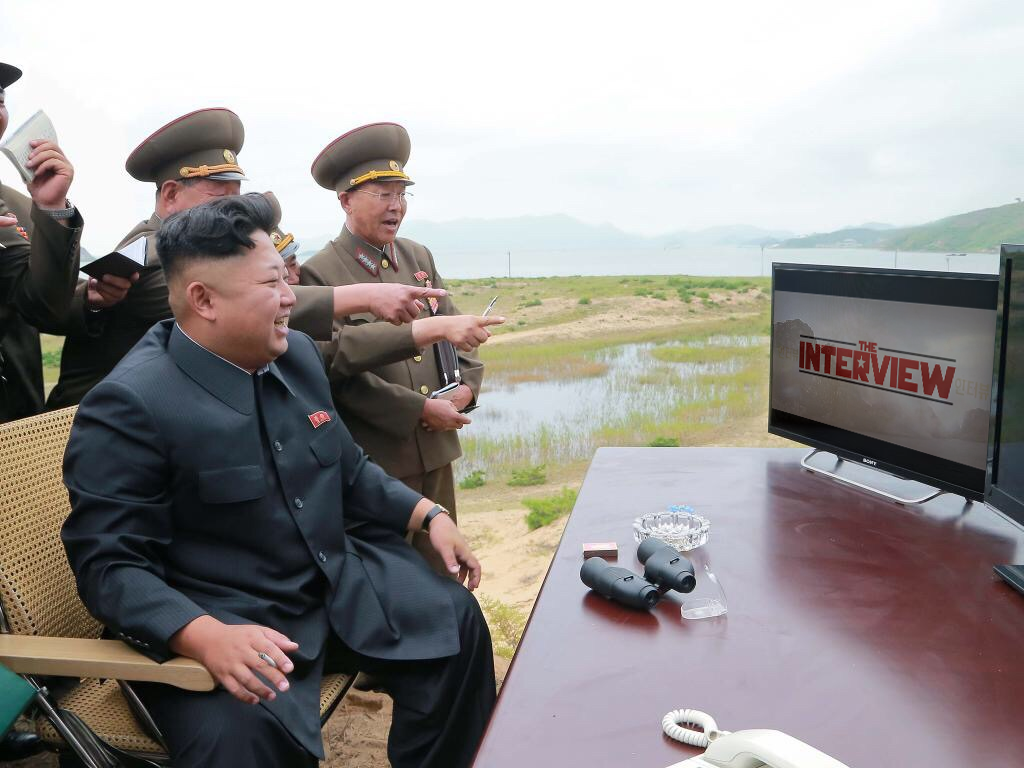 GiveMeInternet's tweet photo. Kim Jong Un enjoying the new movie http://t.co/OrmYnrEjEn