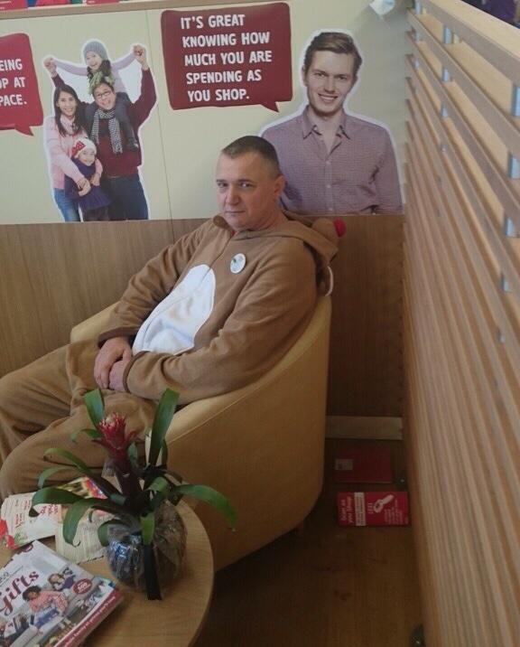 Our inspirational leader in the newly renamed sulking corner as bad traffic around the shop impacts sales #chinuples