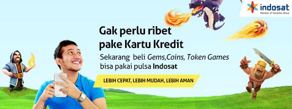 indosatim3's tweet photo. Tuips suka main Clash of Clans? Skrg bisa beli gems dgn pulsa Indosat loh! #beliapppspakepulsa http://t.co/tcZ8paydbP http://t.co/MYLr9GeunM