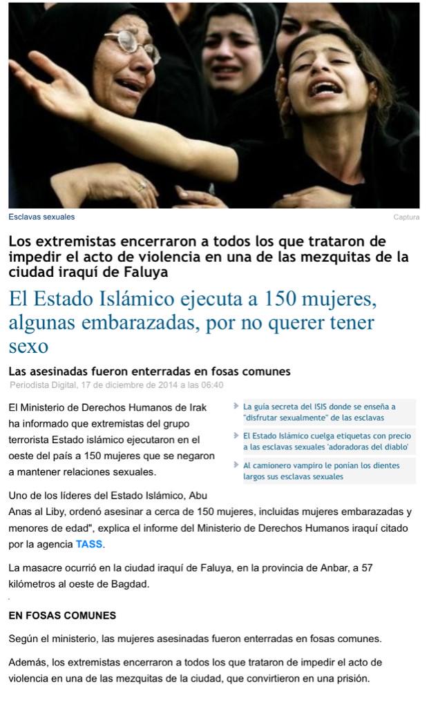 SLMDM's tweet photo. 150 mujeres ejecutadas por no querer mantener relaciones sexuales. (POR NEGARSE A SER VIOLADAS) http://t.co/QSySXxfDSz