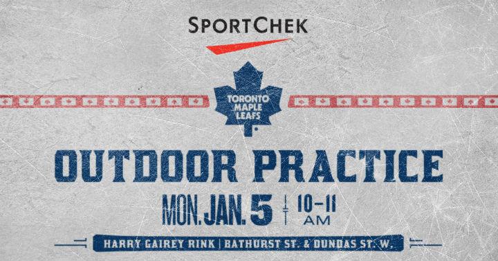 MapleLeafs's tweet image. The #Leafs will be holding an outdoor practice on Jan. 5th at 10am. #TMLtalk

DETAILS: bit.ly/1zVywhs