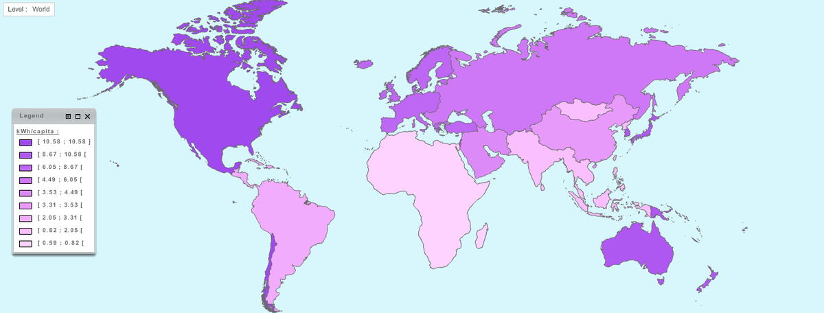 FondFeltrinelli's tweet image. Il consumo di elettricità nel mondo dipende anche dalle possibilità di accesso. #labexpo @Expo2015Milano