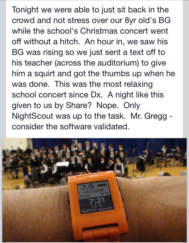 WeAreNotWaiting's tweet image. No stress concert : )     #LifeSaving #FreeOpenSourceSoftware #WeAreNotWaiting #Nightscout #Pebble