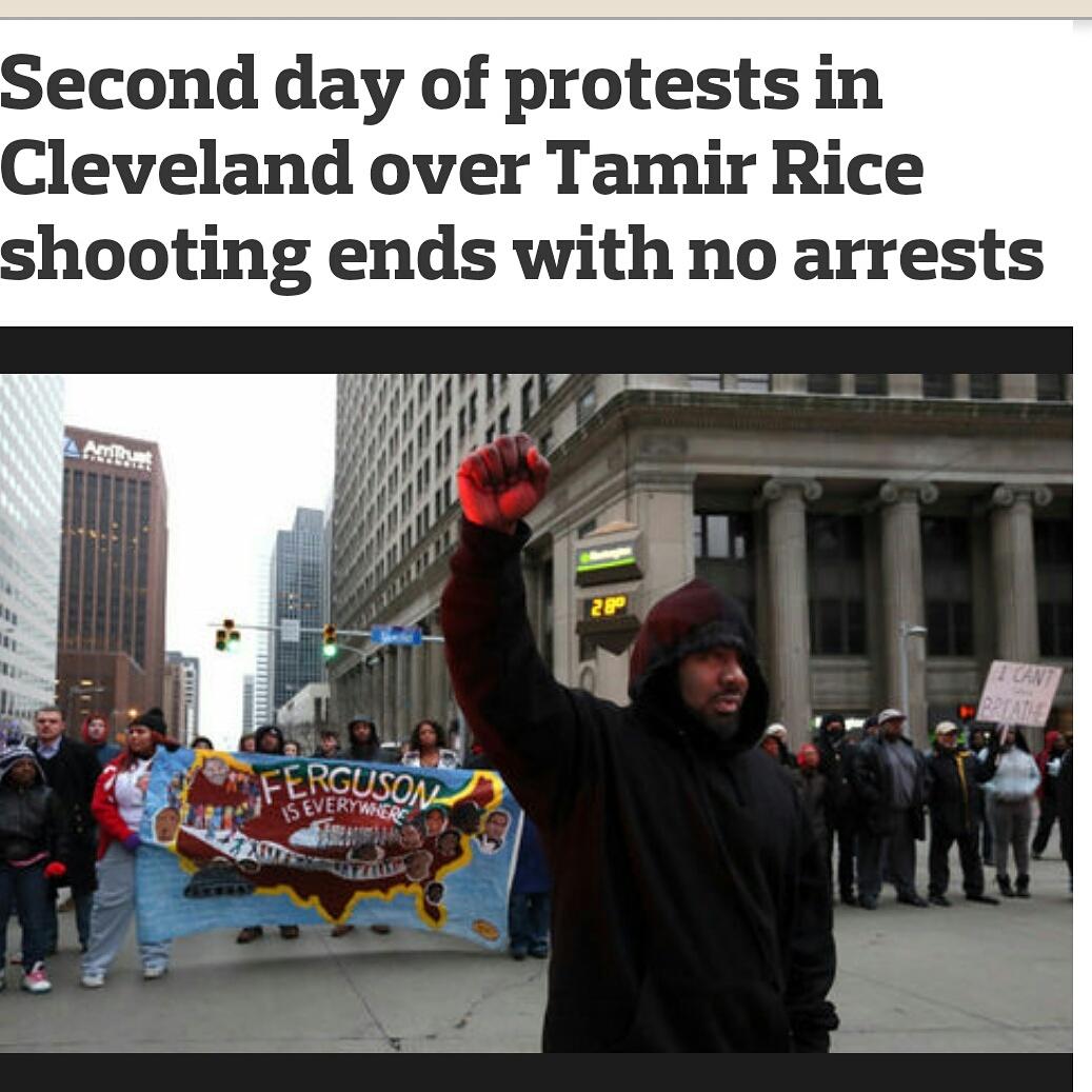 DeliriousCookie's tweet photo. Shout out to Adam Ferrise @cleveland.com for these pics. #Ferguson2CLE #TamirRice #MikeBrown The Movement Lives. http://t.co/61D3lkeWZZ