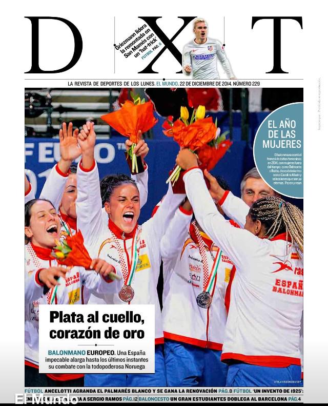 ¡Da gusto ver estas portadas! Enhorabuena a las #Guerreras ;) <a href="/RFEBalonmano/">RFEBalonmano</a>