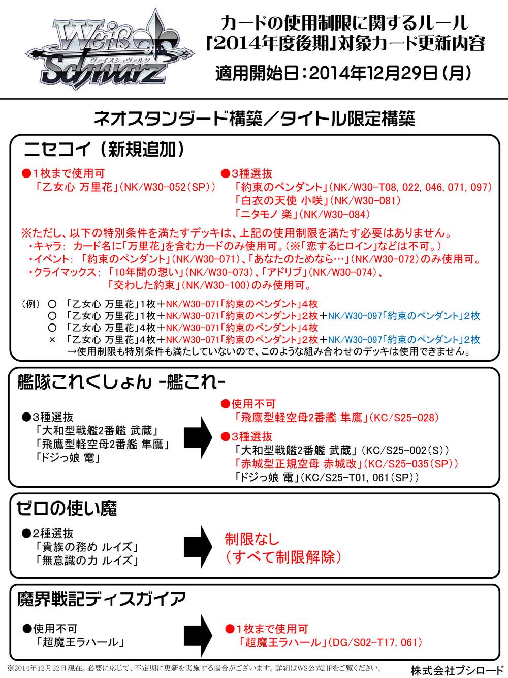ヴァイスシュヴァルツ公式 on X: 
