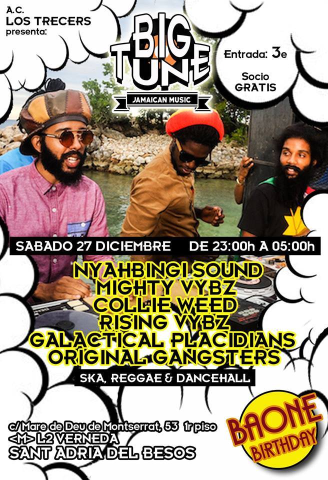 NyahbingiSound's tweet photo. Baone birthday bash! 27/12/2014 #vinyl #BigTune #GalacticalPlacidians #OriginalGansters #BCN http://t.co/GWiZhxK7fp http://t.co/O4sbstyaVG