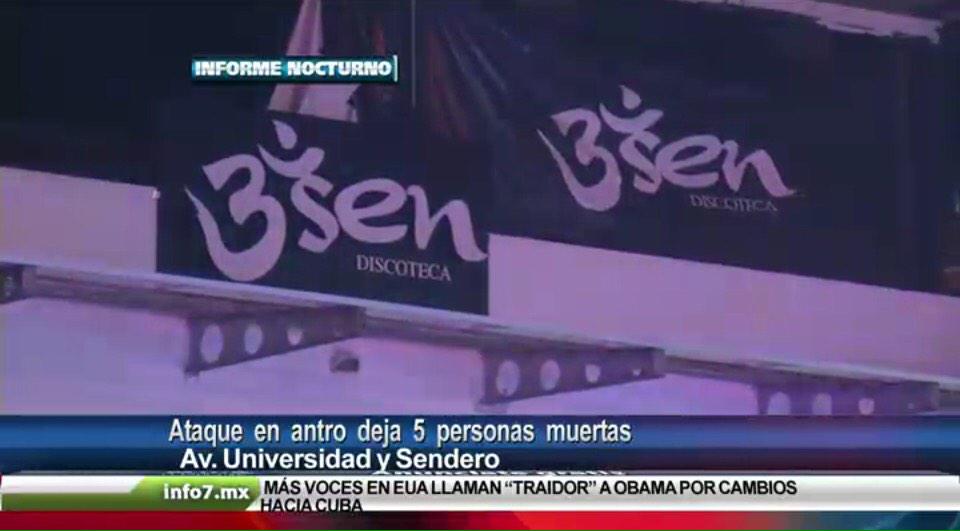 normareyessolis's tweet photo. Esta madrugada ataque de grupo armado en bar de #mtyfolllow deja saldo de al menos 5 personas muertas y 13 lesionadas http://t.co/me8NDOLXZy