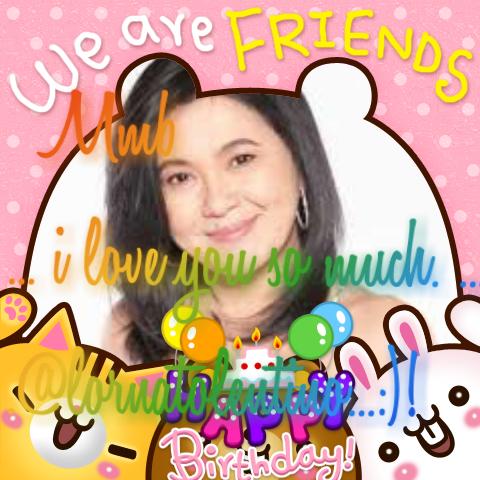 Happy happy birthday mmb...
....god bless you more blessing come to you....
...i love you so much.. tolentino 