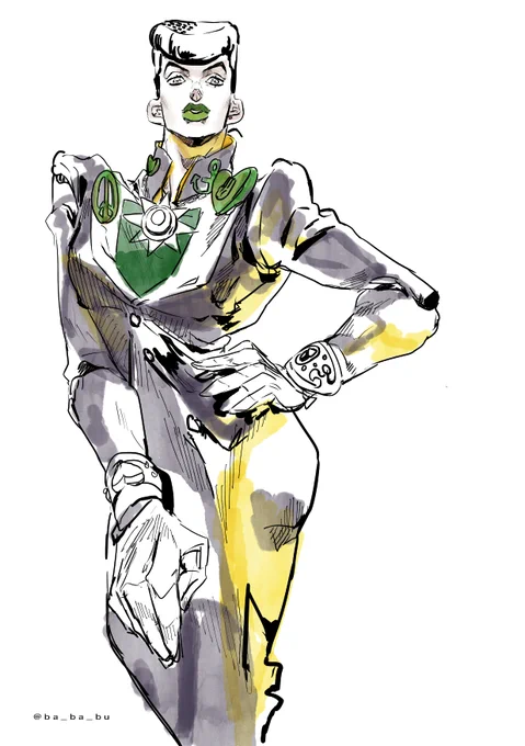 仗助くん
#JOJO版深夜の真剣お絵描き60分一本勝負 