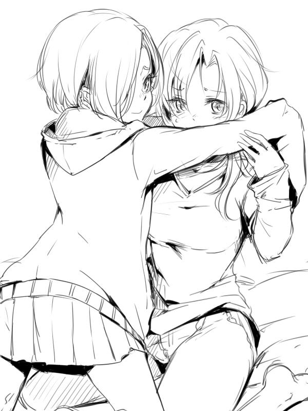 落描き。川島さんと小梅ちゃん。ロリおねとかね、うまうまだと思うんですよね。ね。 
