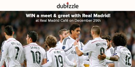 dubizzle's tweet image. Get up close with your favorite #RealMadrid stars at the newly opened Real Madrid Cafe on JBR! dbzl.it/1we3PxK