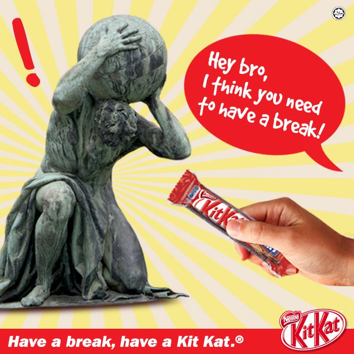KitKatMsia's tweet photo. Something weighing heavy on your shoulders? Sometimes all you need is a break. http://t.co/TOCKsV9MLr