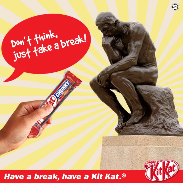 KitKatMsia's tweet photo. Have a lot in your mind? Sometimes all you need is a break. http://t.co/5hHTdVW2fx