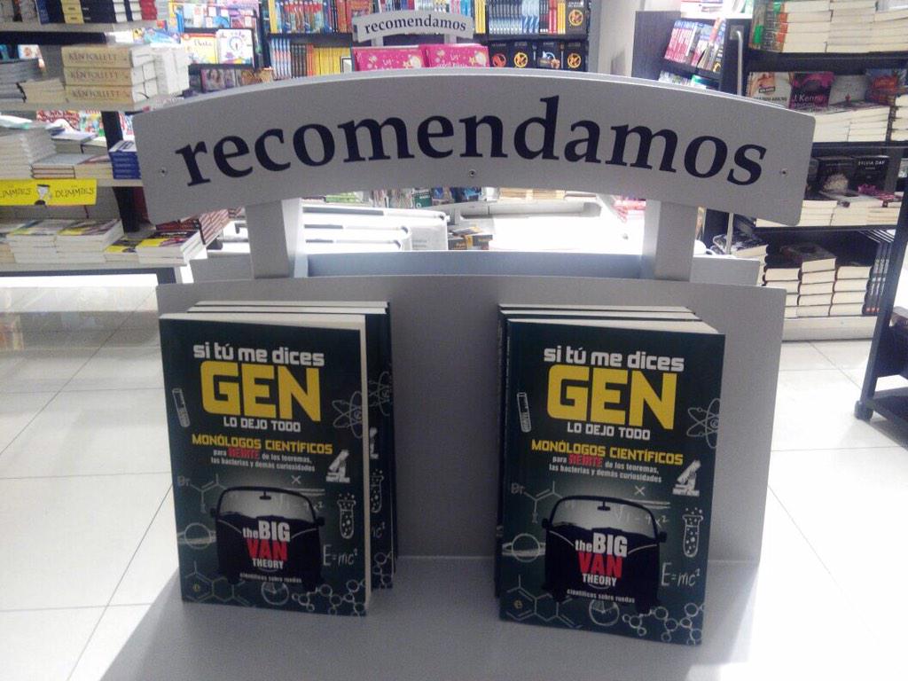 margagual's tweet image. #Situmedicesgen is the only science book in the "recommended" section in Madrid airport!! #proud @TheBigVanTheory