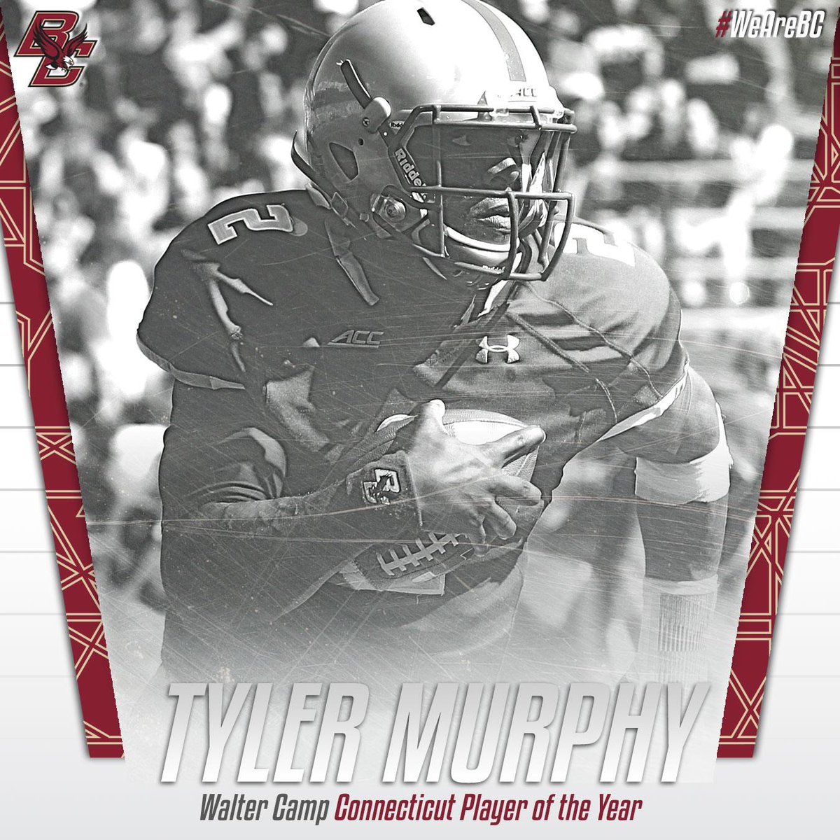 BCFootball's tweet photo. Graduate QB Tyler Murphy named the @WalterCampFF Connecticut Player of the Year http://t.co/NEZ8bqbNrg http://t.co/eB1vNgItzx