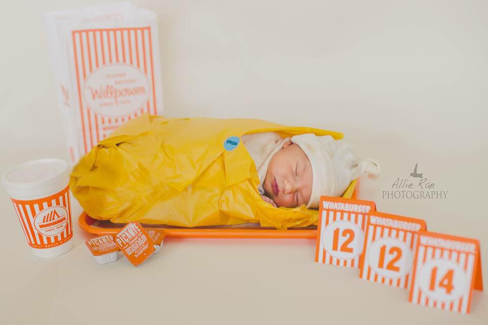 This @Whataburger baby pic is super cute. Photo by Allie Rae Photography in Frisco, TX