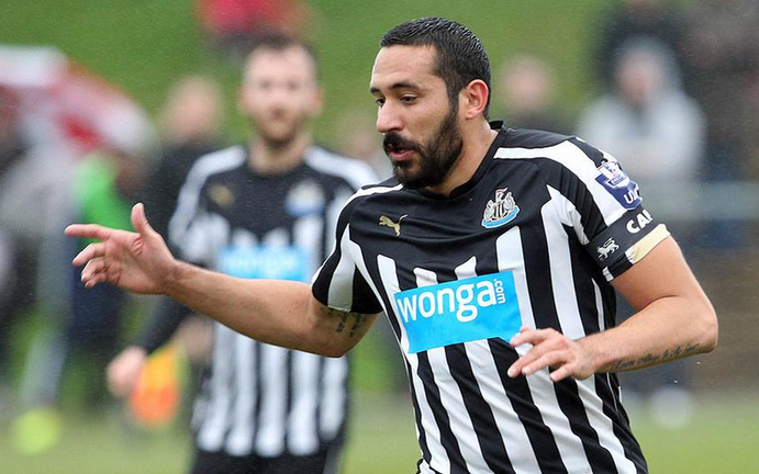 FootyQuandary's tweet photo. Jonas Gutierrez made his return today for the Newcastle U21s after recovering from testicular cancer. http://t.co/HlXCgVNO49