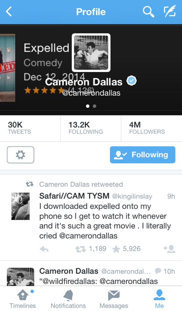 nashtycameronnn's tweet photo. @camerondallas Congrats on reaching 4 million Cam!!☺️😘 So proud of you!☺️ #CongratulationsCam 💕 http://t.co/xjdYLNHZYo
