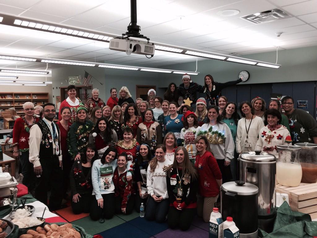 NeelDesaiBA's tweet photo. BA Breakfast! #sbbas #uglysweatercontest Happy Holidays! @jerryjellig @Tiedemania @JoanneKerekes @prattien @sbeanews http://t.co/dkiVf95qRA