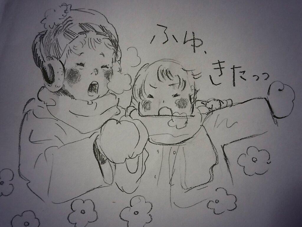 夜中にこそっとお知らせ。。実は冬コミでハクさんのところで一枚絵を描かせていただきました!誘っていただいて、いろんな意味で震えました(≧口≦)元図とこの絵は関係ないです!ぜひ買って見てくださいませ～ 