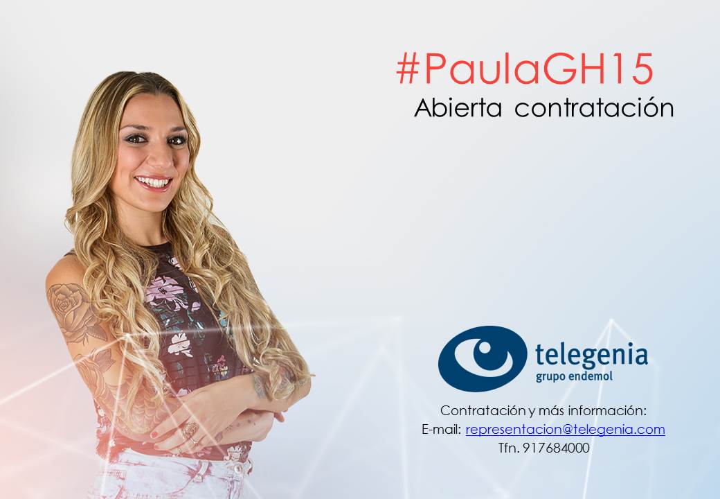 Telegenia1's tweet photo. Abierta la contratación de la ganadora de #GH15 @paula_GH15 http://t.co/vxrm3QoYsB